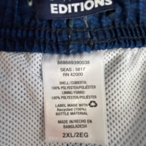 Basic Editions Blue Sailboat Swim Trunks Men’s Size XXL. RN#42000 - Picture 6 of 16